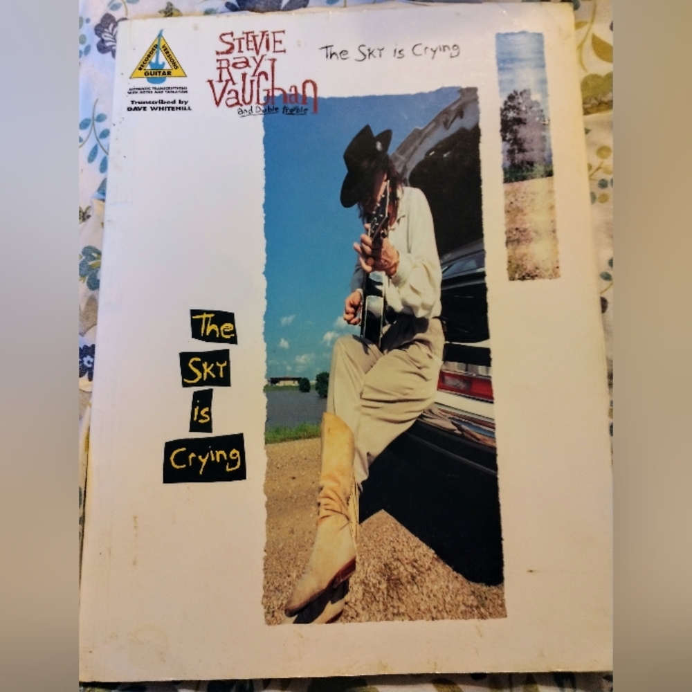 Vintage 1992 Stevie Ray Vaughan The Sky is Crying Music Book